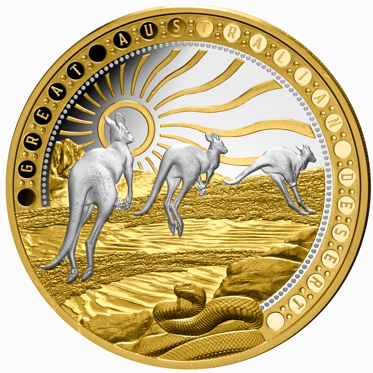 Niue_2023_Great_Australian_Desert_and_Kangaroos_$1_1_Troy_Oz_Pure_Gold_Proof_with_Platinum_Plating_MINTAGE_99