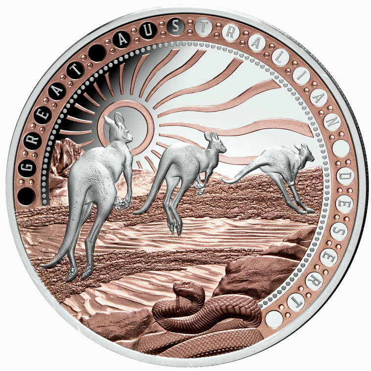 Niue_2023_Great_Australian_Desert_and_Kangaroos_$1_1_Troy_Oz_Pure_Silver_Proof_with_Rose-Gold_Plating