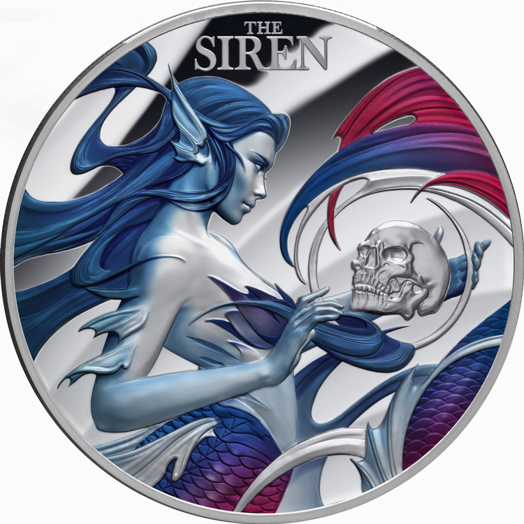 Niue_2023_Mythical_Creatures_2_Siren_$5_2_Oz_Pure_Silver_Proof_with_Color_MINTAGE_750