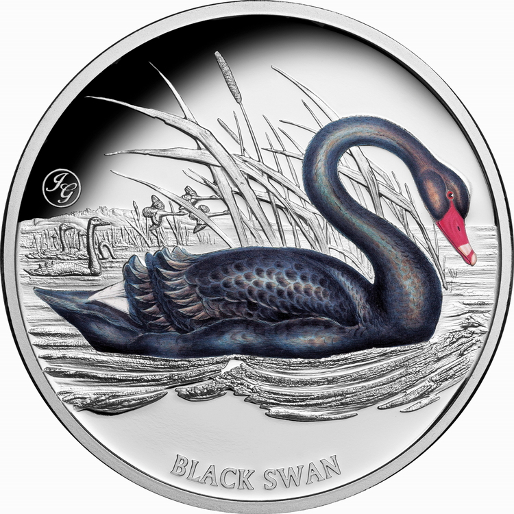 Niue_2024_Birds_of_Australia_3_Black_Swan_$1_1_Troy_Ounce_Pure_Silver_Proof_with_Color_Mintage_750
