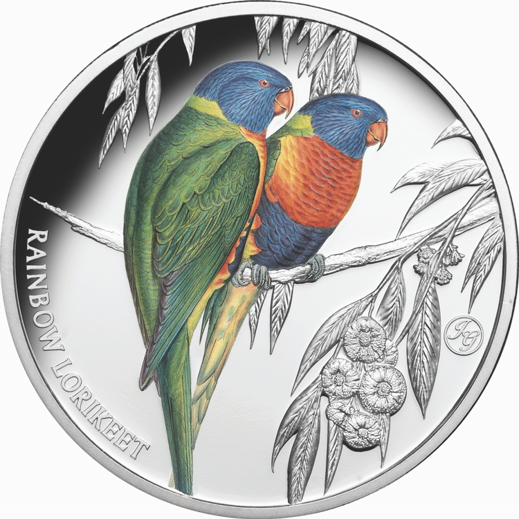 Niue_2024_Birds_of_Australia_4_Rainbow_Lorikeet_$1_1_Troy_Ounce_Pure_Silver_Proof_with_Color_Mintage_750