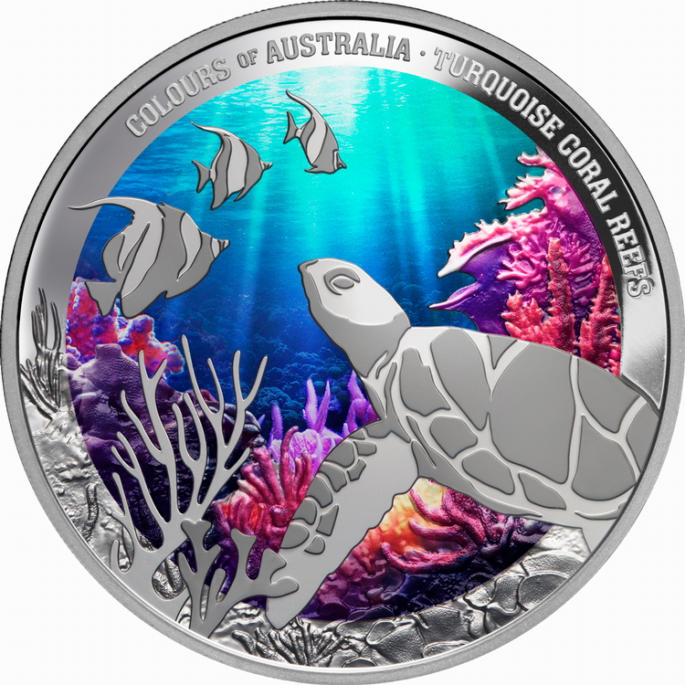 Niue_2025_Colors_of_Australia_2_Turquoise_Coral_Great_Barrier_Reefs_$1_1_Troy_Ounce_Pure_Silver_Proof_with_Color