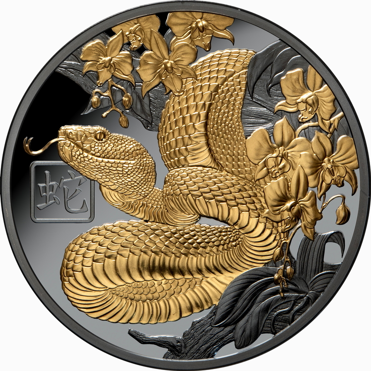 Niue_2025_Lunar_Year_of_the_Snake_$1_1_Troy_Oz_Pure_Silver_Gilded_Black_Proof_MINTAGE_888