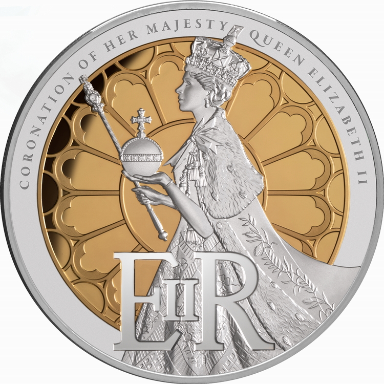 Tokelau_2023_Queen_Elizabeth_II_QEII_Coronation_70th_$10_5_Oz_Pure_Silver_Gilded_Proof_with_Gold_Plating_MINTAGE_500