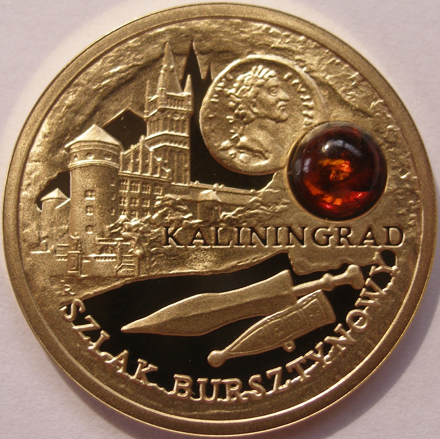 Niue 2008 Amber Route $5 Kaliningrad GOLD Niue 2008 Amber Route $5 Kaliningrad GOLD