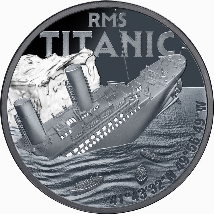Niue_2025_RMS_Titanic_1985_40th_Anniversary_Discovery_$1_1_Troy_Ounce_Pure_Silver_Black_Proof_MINTAGE_800