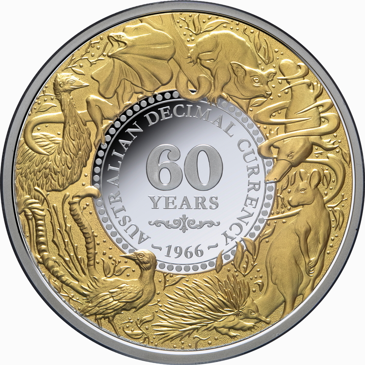 Niue_2026_Australian_Decimal_Currency_60_Years_1966-2026_$1_1_Troy_Oz_Pure_Silver_Gilded_Proof