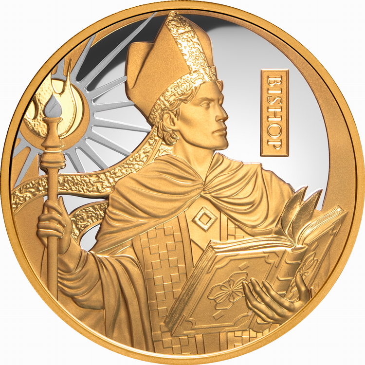 Niue_2027_Chess_Bishop_$100_1_Troy_Ounce_Pure_Gold_Proof_with_Platinum_Plating_MINTAGE_99